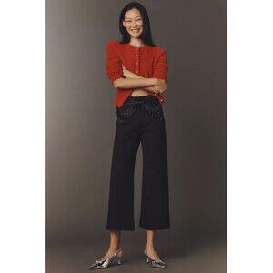The Colette Crop Bow-Waist Sparkle Pants by Maeve 33
